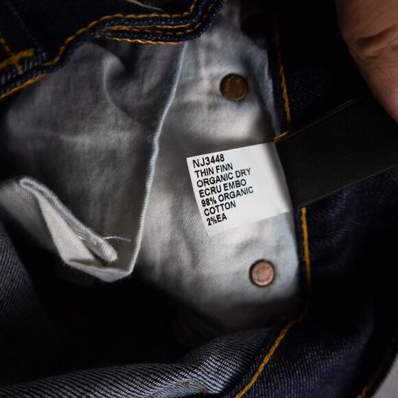 Nudie Jeans Thin Finn Organic Dry Denim Jeans 30x34 - Picture 6 of 8